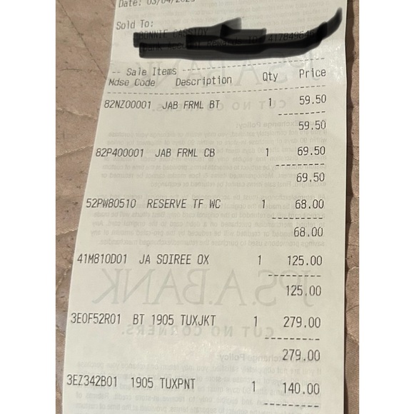 Jos A-Bank Tuxedo jacket. S 52R. Worn once Excellent condition. - Picture 8 of 8